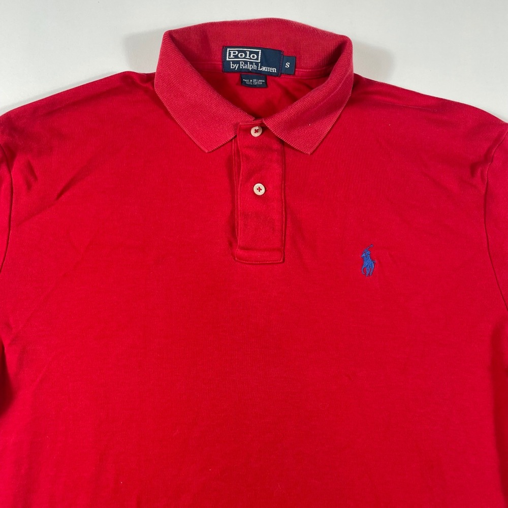 Polo Ralph Lauren Polo Shirt Mens Small Short Sleeve Pique Red